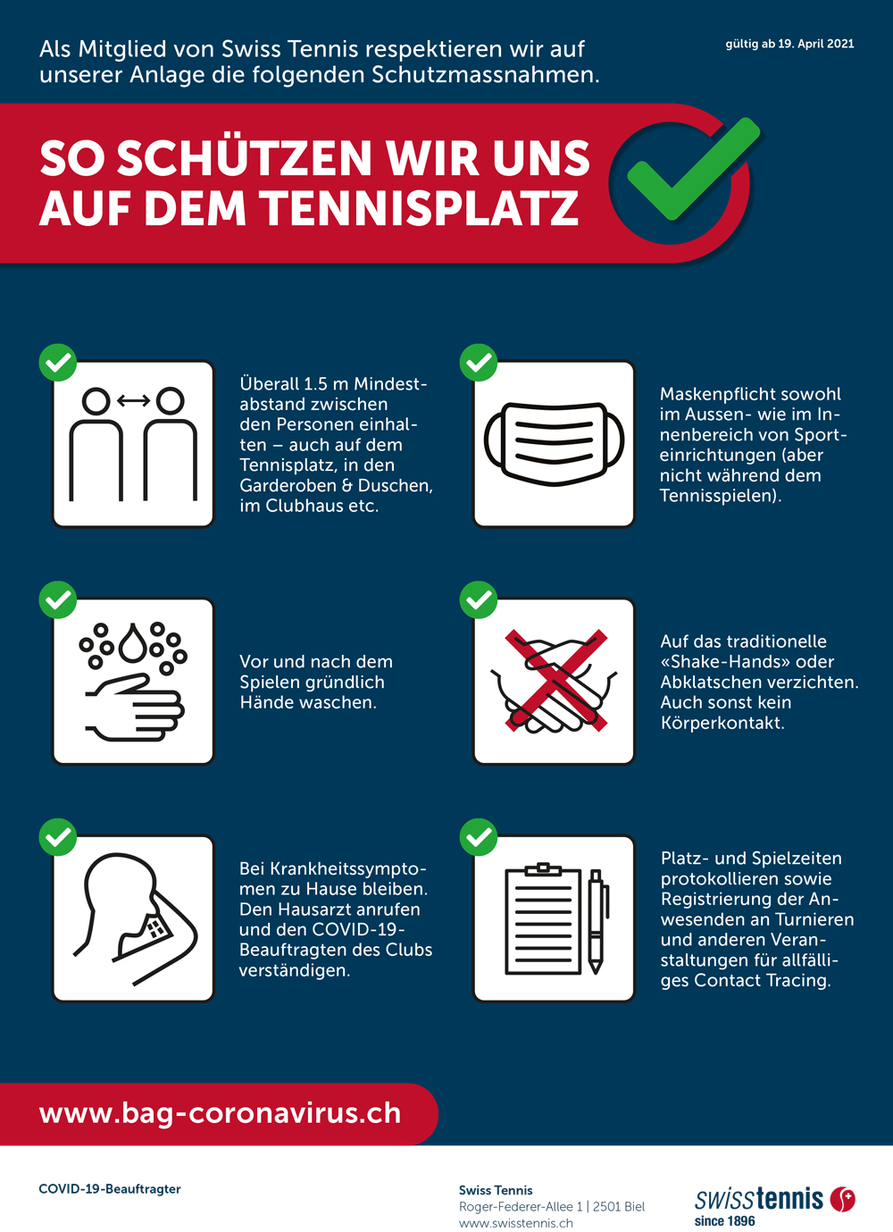 Covid-Massnahmen per 31.05.2021